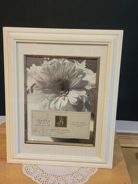 Jaclyn Smith White Frame with Gold Inner Trim